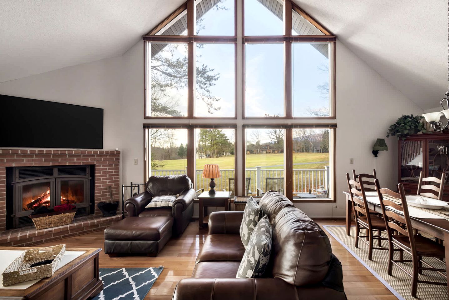 Charming Cabin with Multiple Fire Pits, Screened Porch, and Golf Course Views in Hedgesville, West Virginia