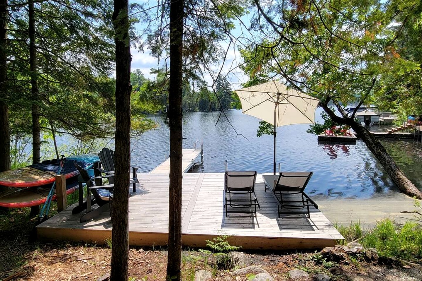 Gorgeous A-Frame with Lake Access Surrounded by Forest in Quebec, Canada