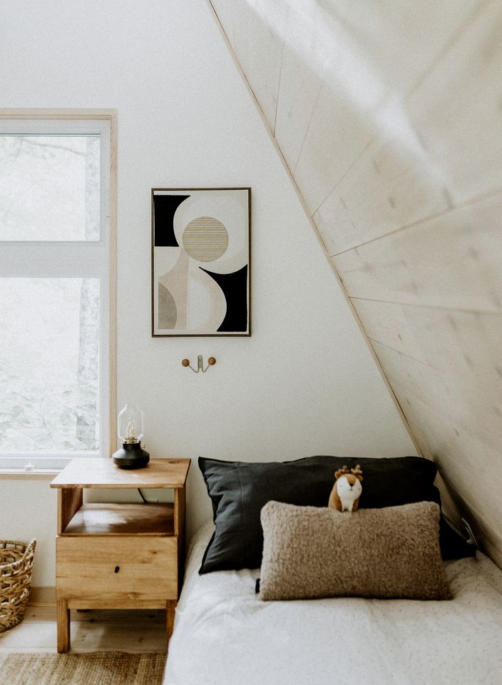 Gorgeous A-Frame with Lake Access Surrounded by Forest in Quebec, Canada