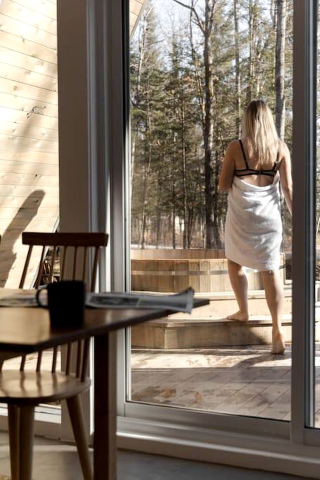 Gorgeous A-Frame with Lake Access Surrounded by Forest in Quebec, Canada