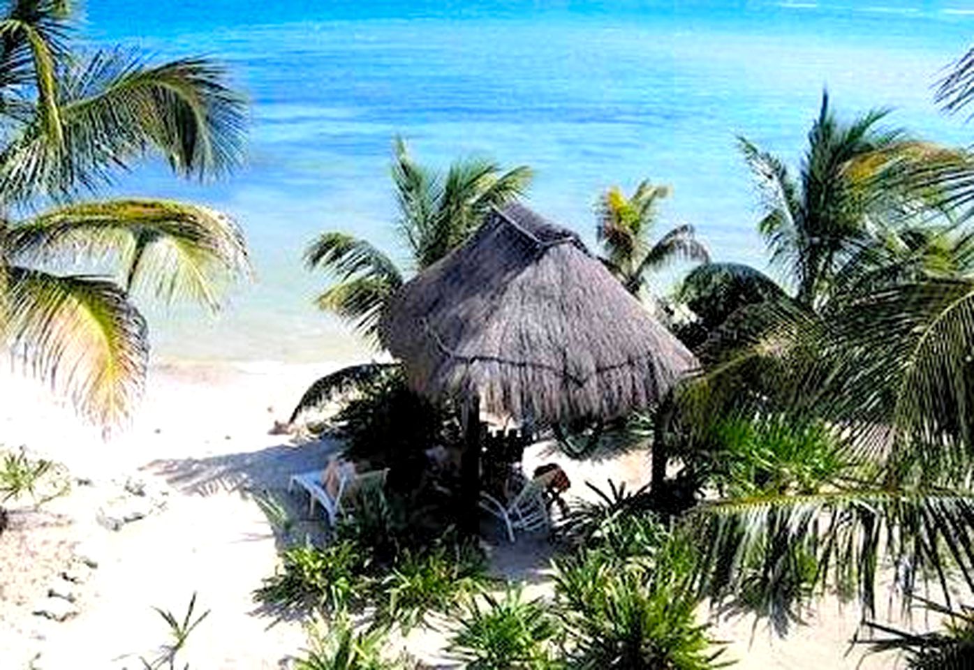 Gorgeous Beach Huts on the Coast of Quintana Roo, Mexico
