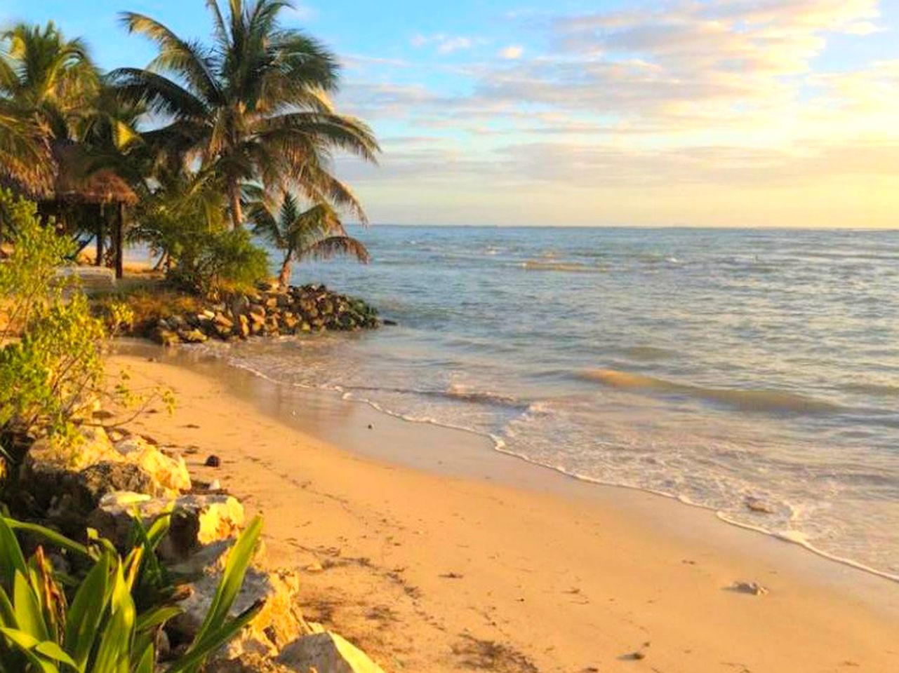 Gorgeous Beach Huts on the Coast of Quintana Roo, Mexico