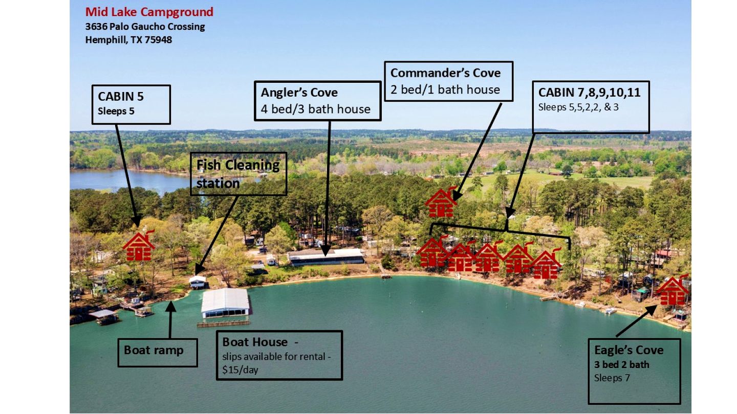 Gorgeous Cabin with Beautiful Views of Toledo Bend Lake for a Relaxing Couples Getaway in Hemphill, Texas