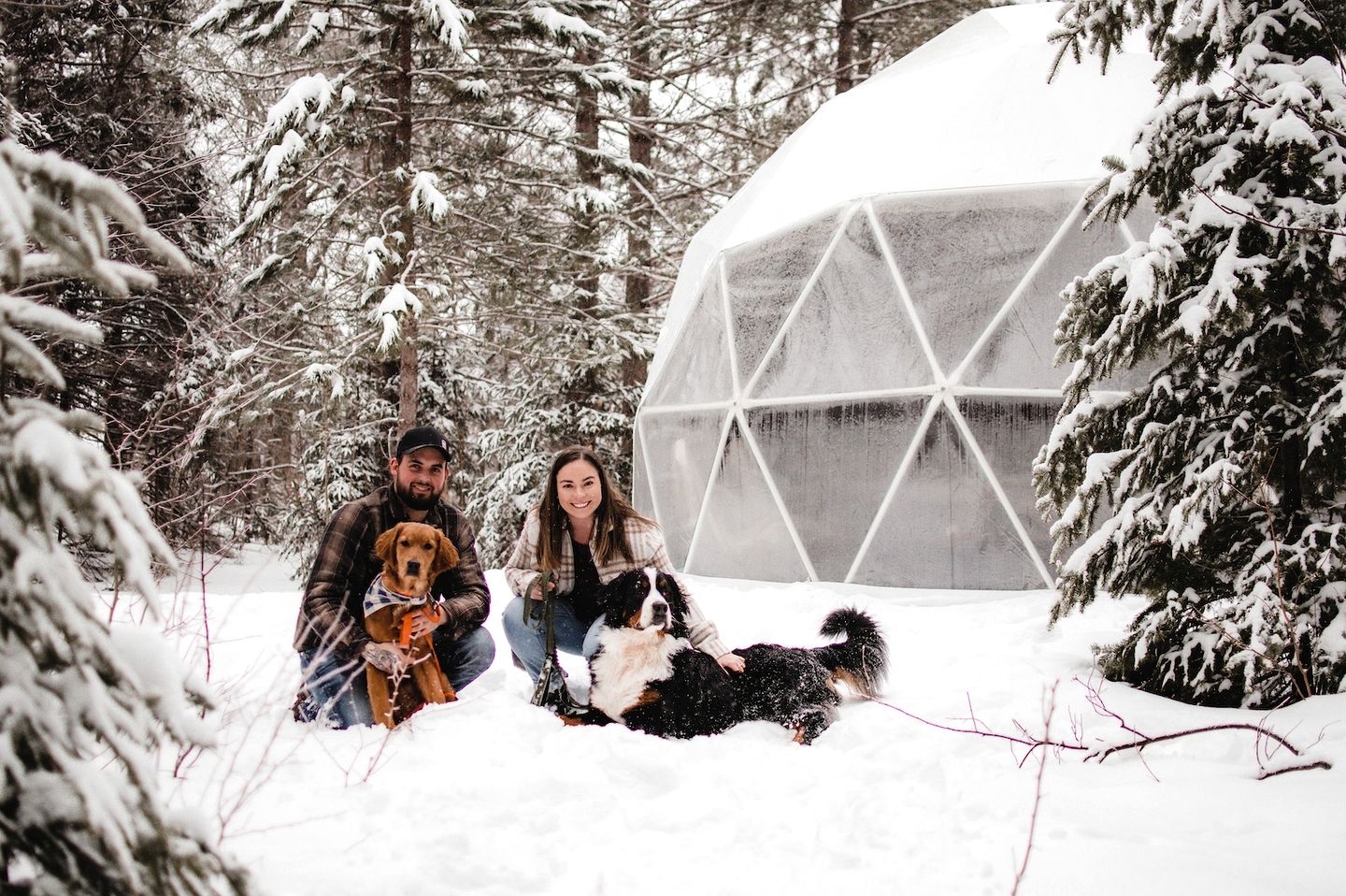 Gorgeous Modern Dome Surrounded by Nature for a Romantic Glamping Escape in Deer Lake, Ontario
