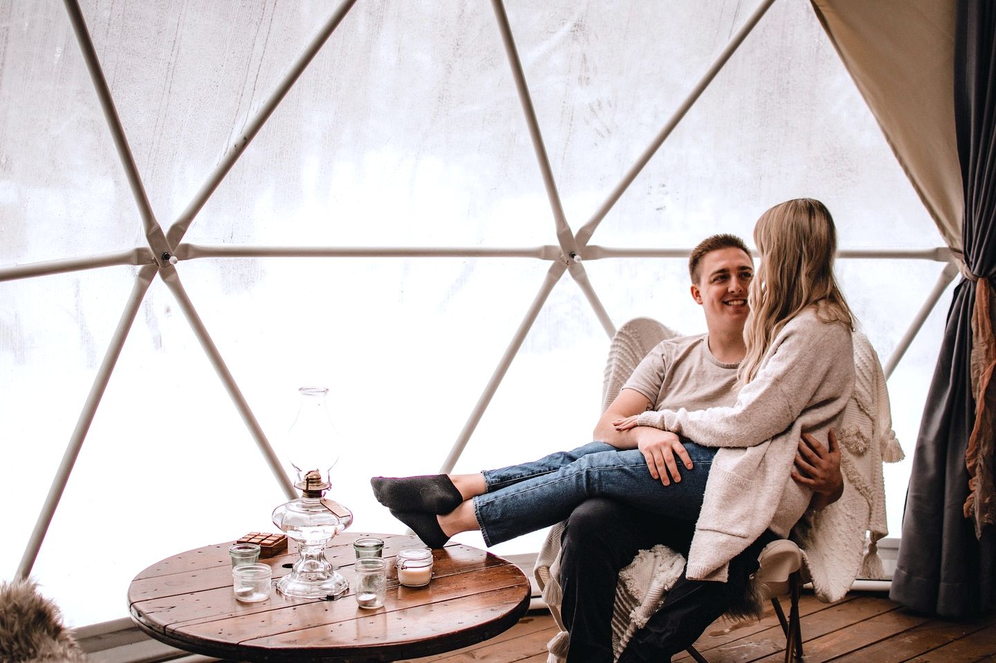Gorgeous Modern Dome Surrounded by Nature for a Romantic Glamping Escape in Deer Lake, Ontario