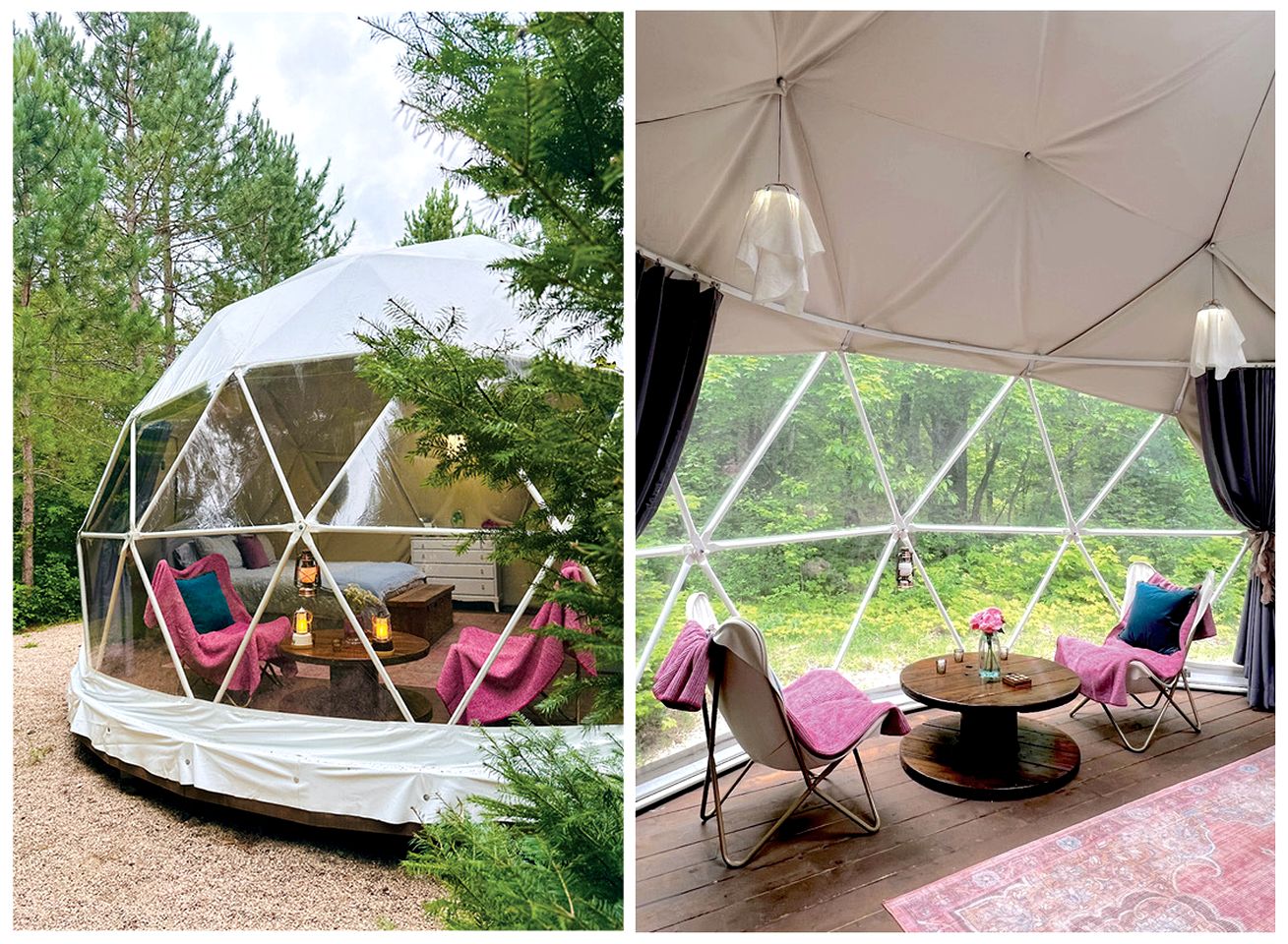 Gorgeous Modern Dome Surrounded by Nature for a Romantic Glamping Escape in Deer Lake, Ontario