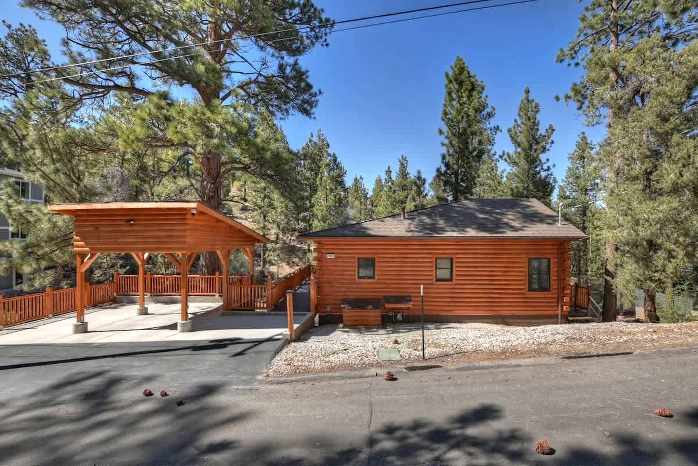 Gorgeous Modern Log Cabin Nestled in the Woods in Big Bear, California