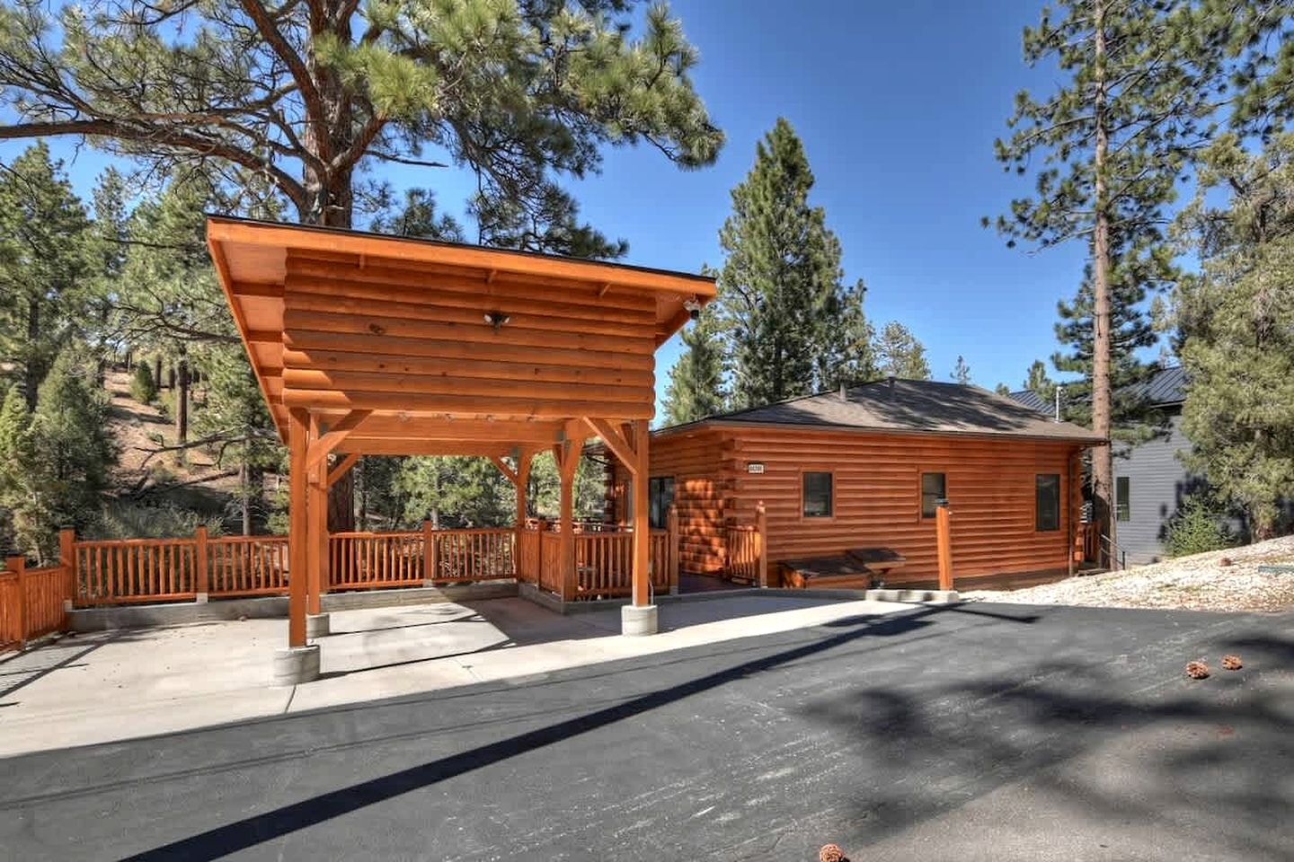 Gorgeous Modern Log Cabin Nestled in the Woods in Big Bear, California