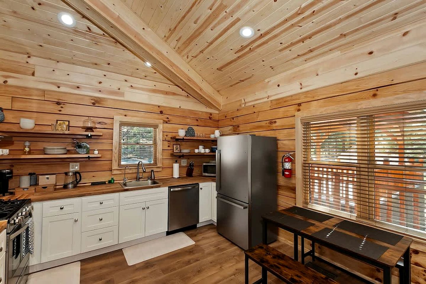 Gorgeous Modern Log Cabin Nestled in the Woods in Big Bear, California