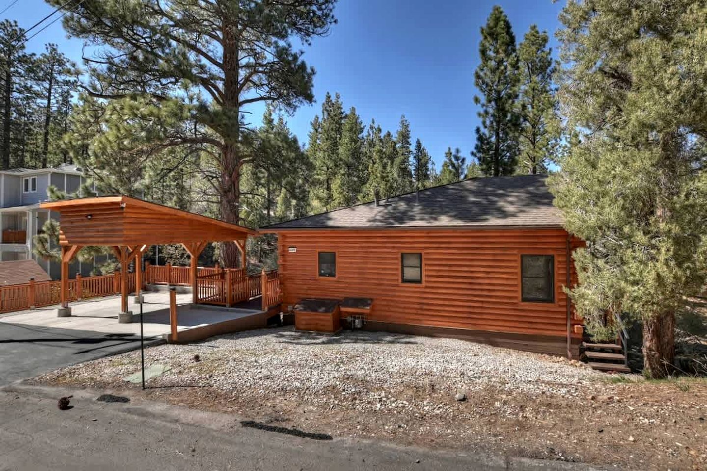 Gorgeous Modern Log Cabin Nestled in the Woods in Big Bear, California