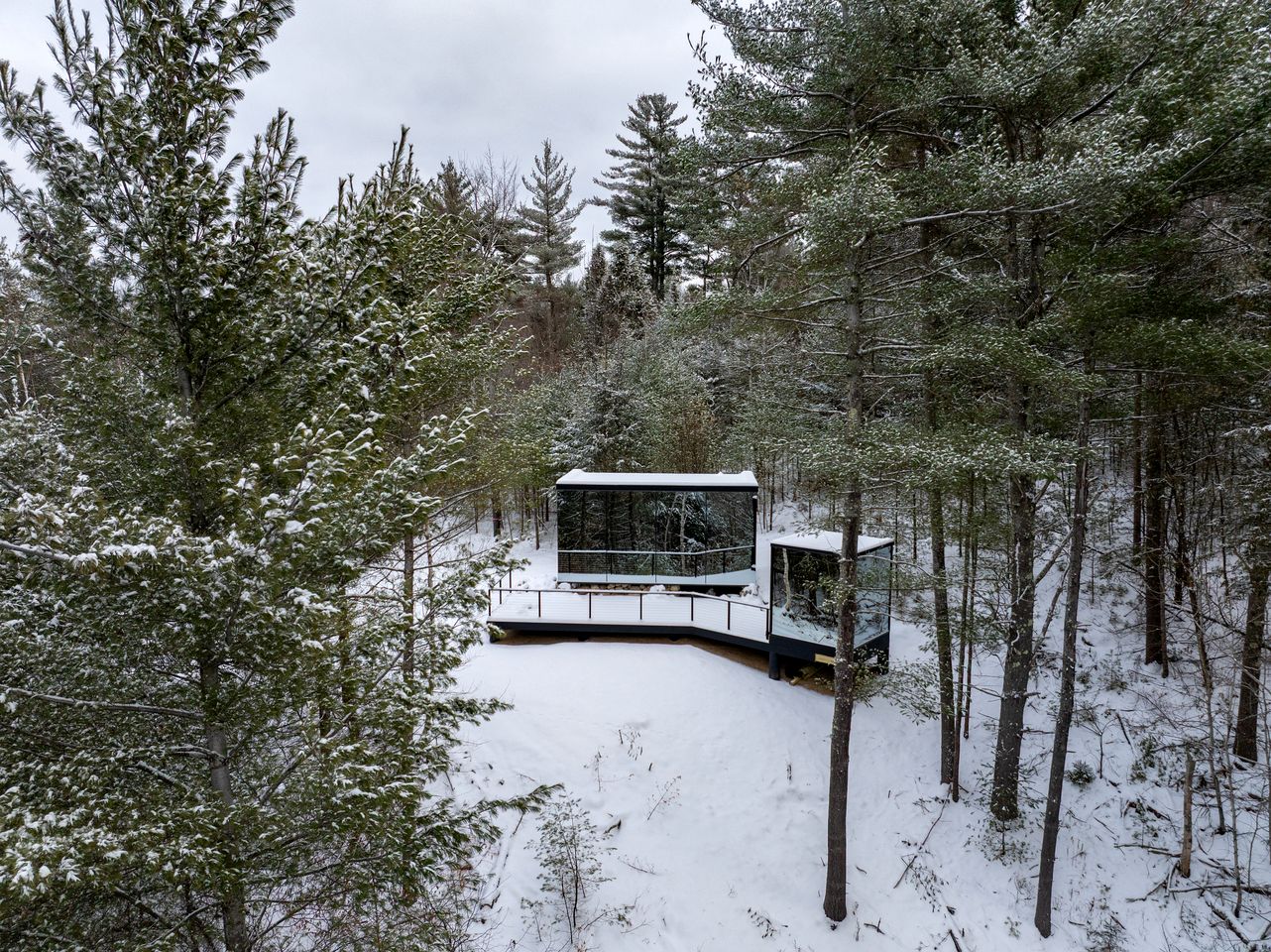 Gorgeous Scandinavian Mirror Glass Cabin in the Adirondacks for an Unforgettable Getaway in Jay, New York