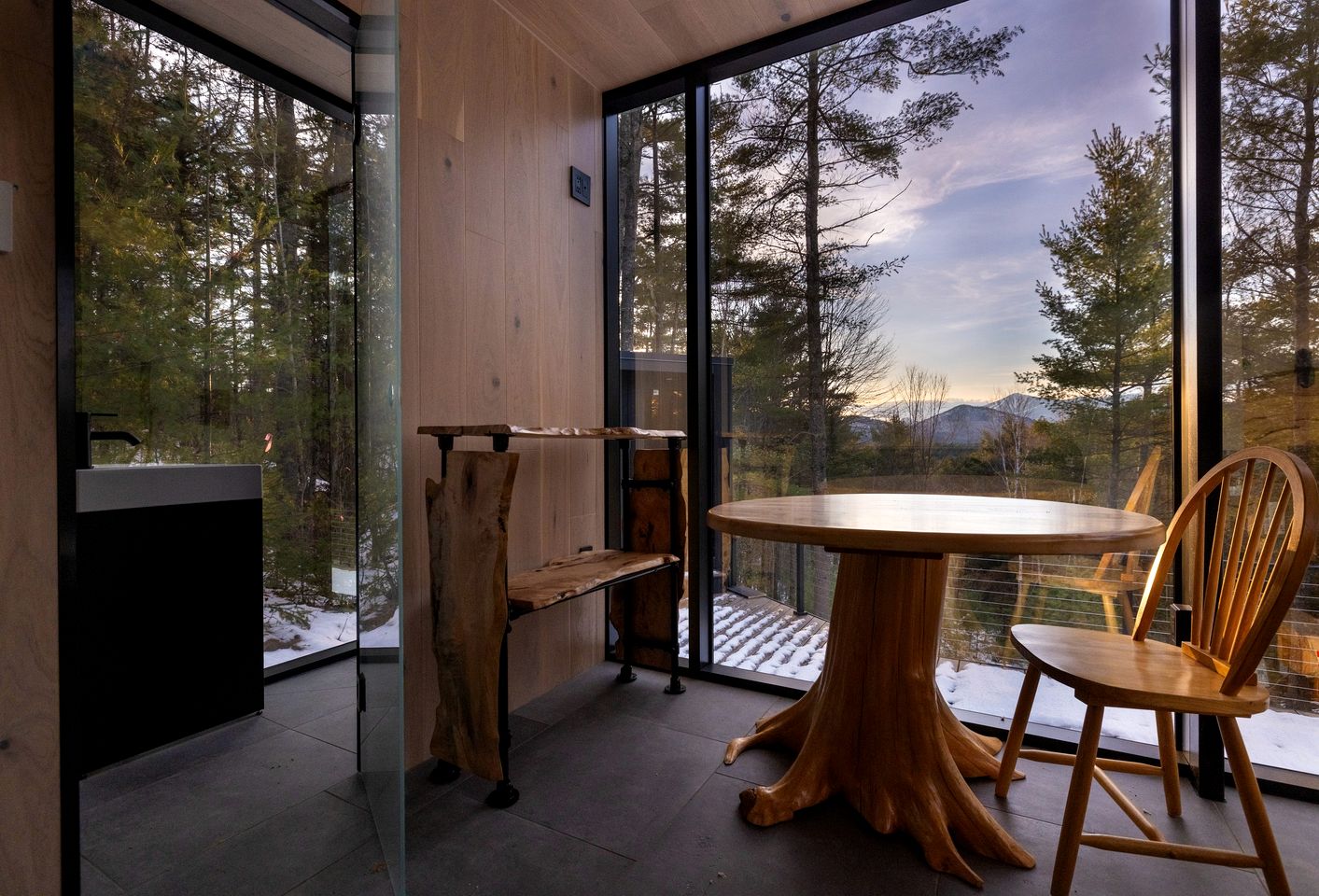 Gorgeous Scandinavian Mirror Glass Cabin in the Adirondacks for an Unforgettable Getaway in Jay, New York