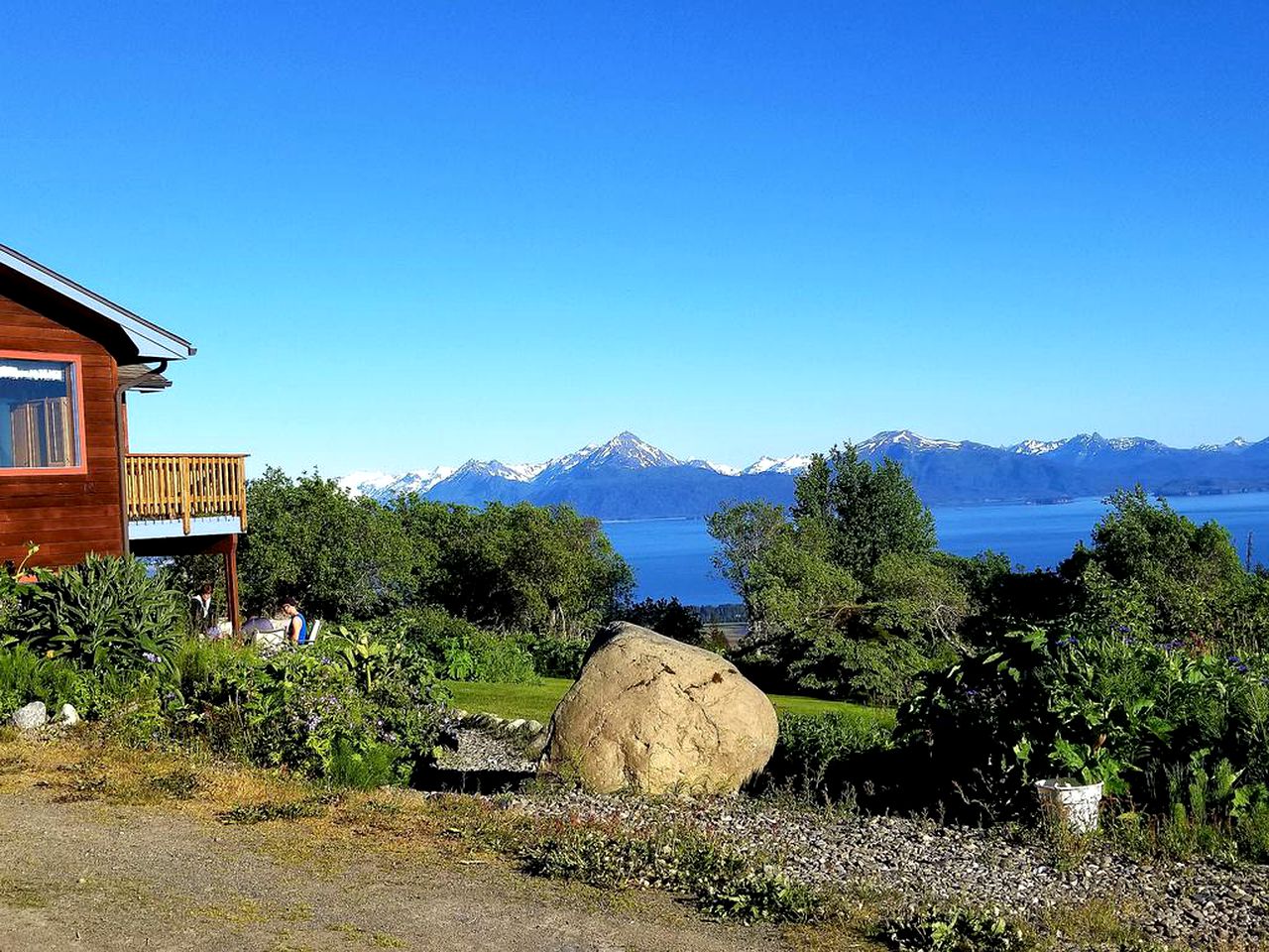 Gorgeous View from Comfortable Lodge Overlooking Kachemak Bay in Alaska