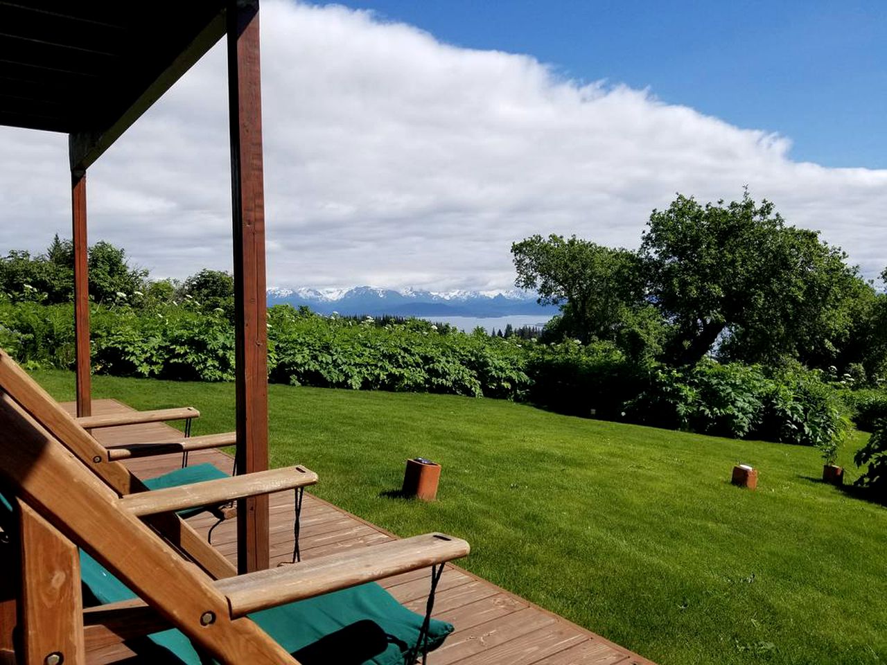 Gorgeous View from Comfortable Lodge Overlooking Kachemak Bay in Alaska