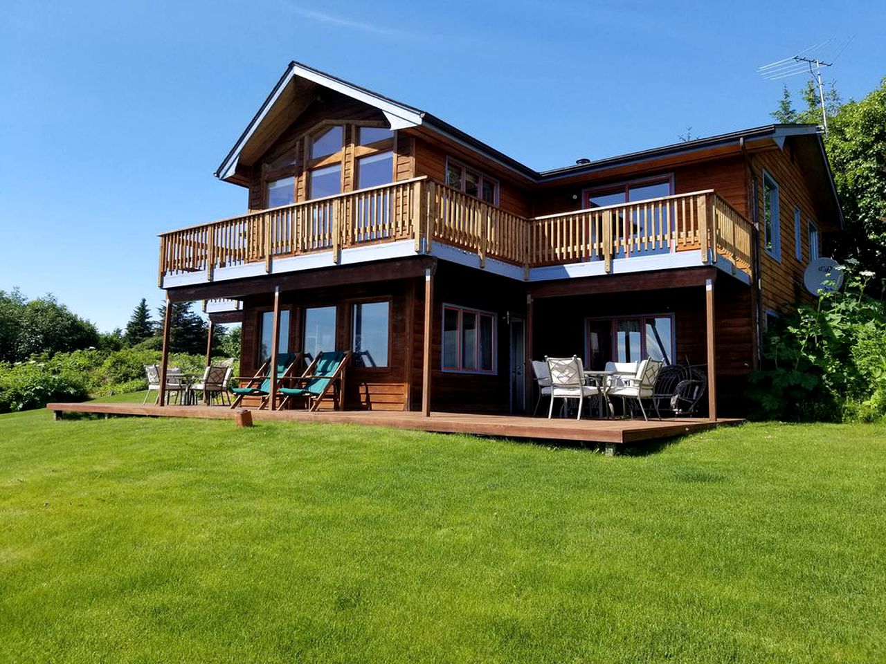 Gorgeous View from Comfortable Lodge Overlooking Kachemak Bay in Alaska