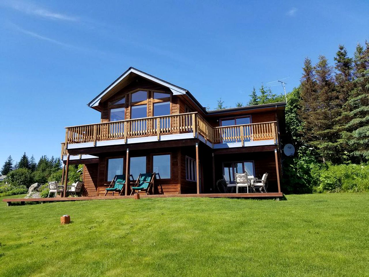 Gorgeous View from Comfortable Lodge Overlooking Kachemak Bay in Alaska