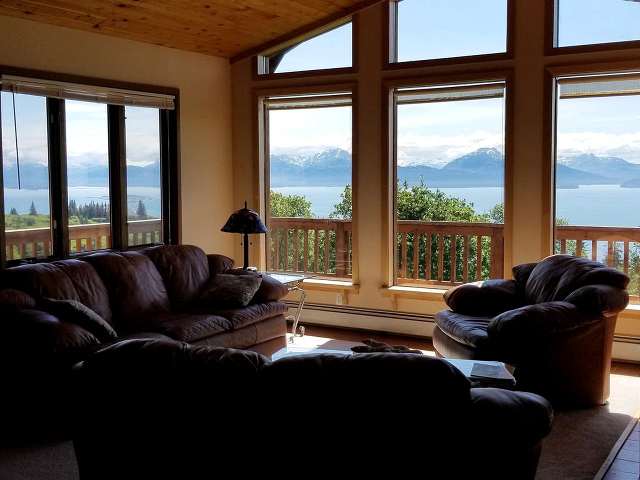 Gorgeous View from Comfortable Lodge Overlooking Kachemak Bay in Alaska