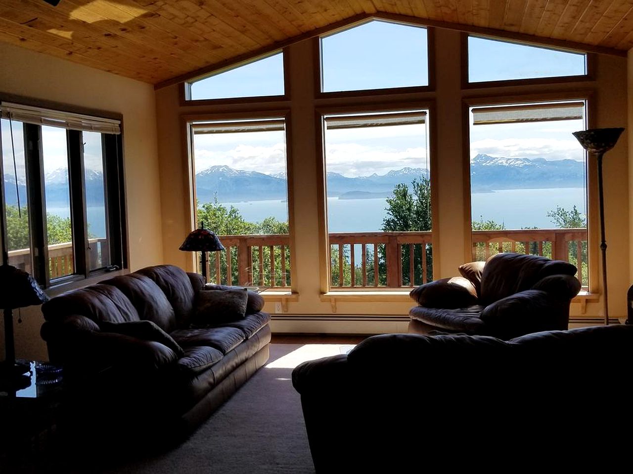 Gorgeous View from Comfortable Lodge Overlooking Kachemak Bay in Alaska