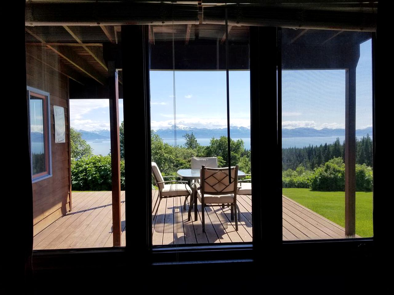 Gorgeous View from Comfortable Lodge Overlooking Kachemak Bay in Alaska