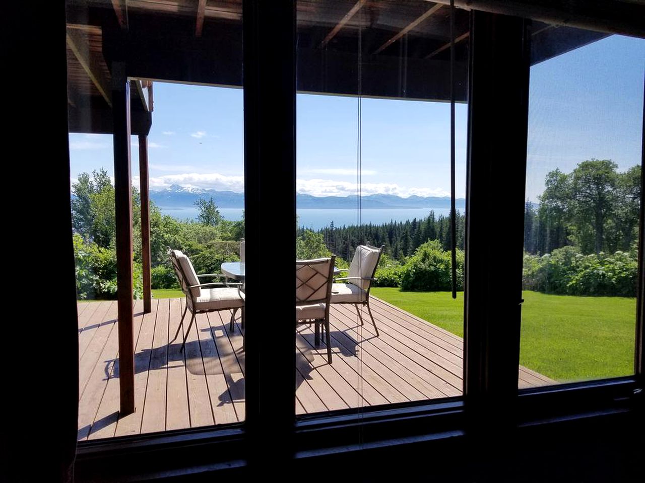 Gorgeous View from Comfortable Lodge Overlooking Kachemak Bay in Alaska