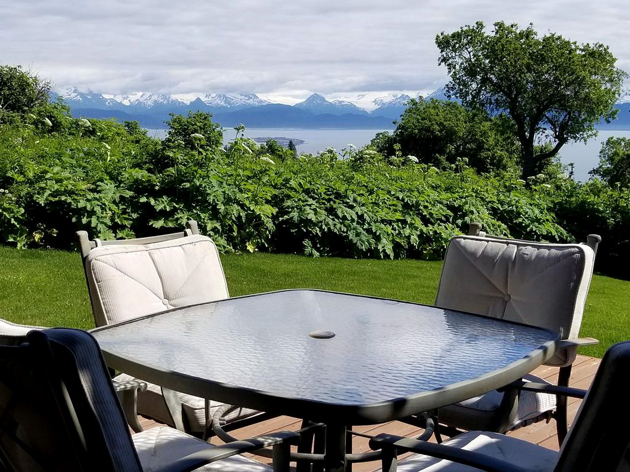 Gorgeous View from Comfortable Lodge Overlooking Kachemak Bay in Alaska