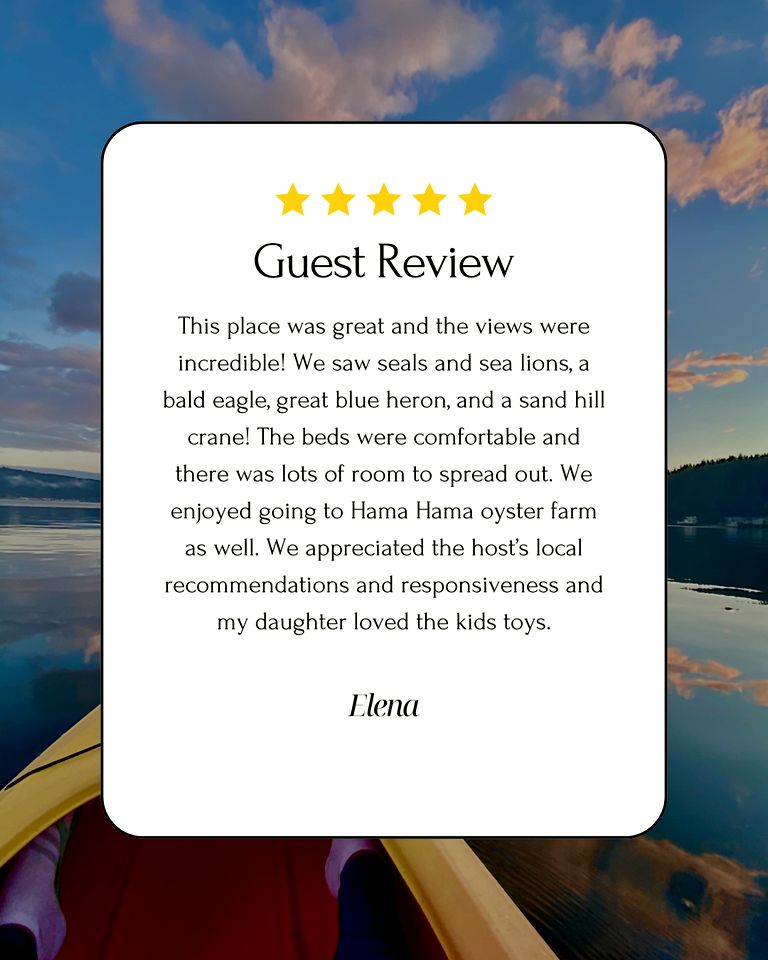 Gorgeous, Waterfront Beach Cottage on Oyster Bay with Easy Access to Olympic National Park