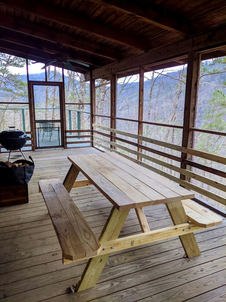 Secluded Pet Friendly Cabin on 34 Acres of North Carolina Forest, with Mountain and River views
