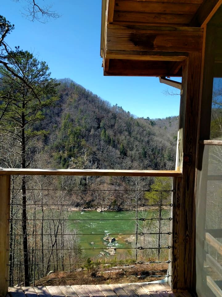 Secluded Pet Friendly Cabin on 34 Acres of North Carolina Forest, with Mountain and River views