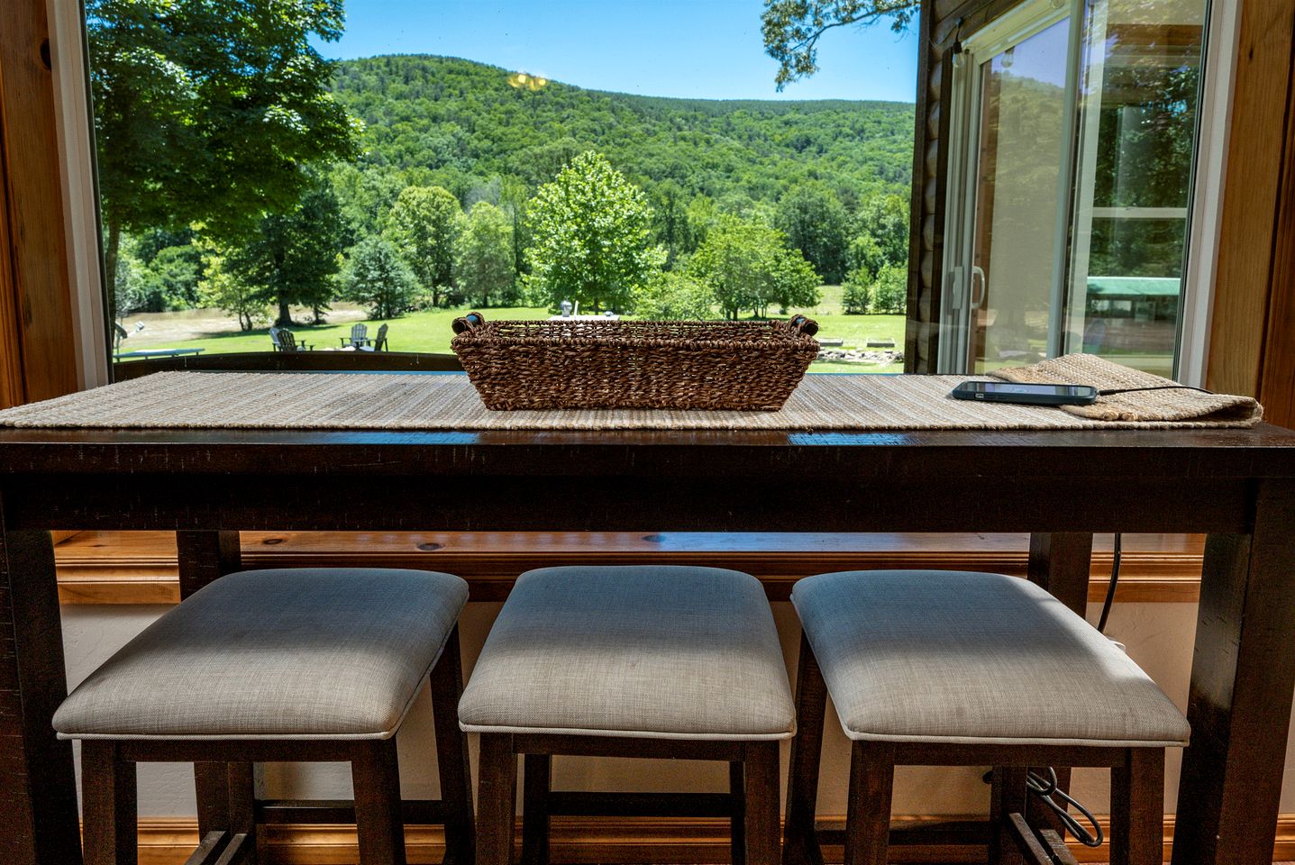 Enchanting Riverside Cabin Retreat with Mountain Views near Sardis Lake Oklahoma