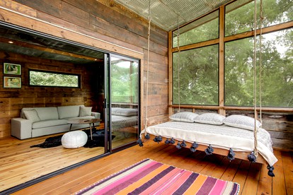 Artisan Cabin with Beautiful Decor and a Classic Fire Pit near Austin, Texas photo 4