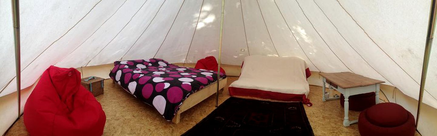 Off-The-Grid Bell Tent in the Idyllic Countryside of Lower Normandy, France