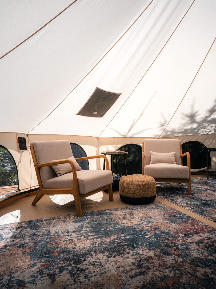 Spacious Bell Tent with Private Deck & Forest Access near Carson, Washington