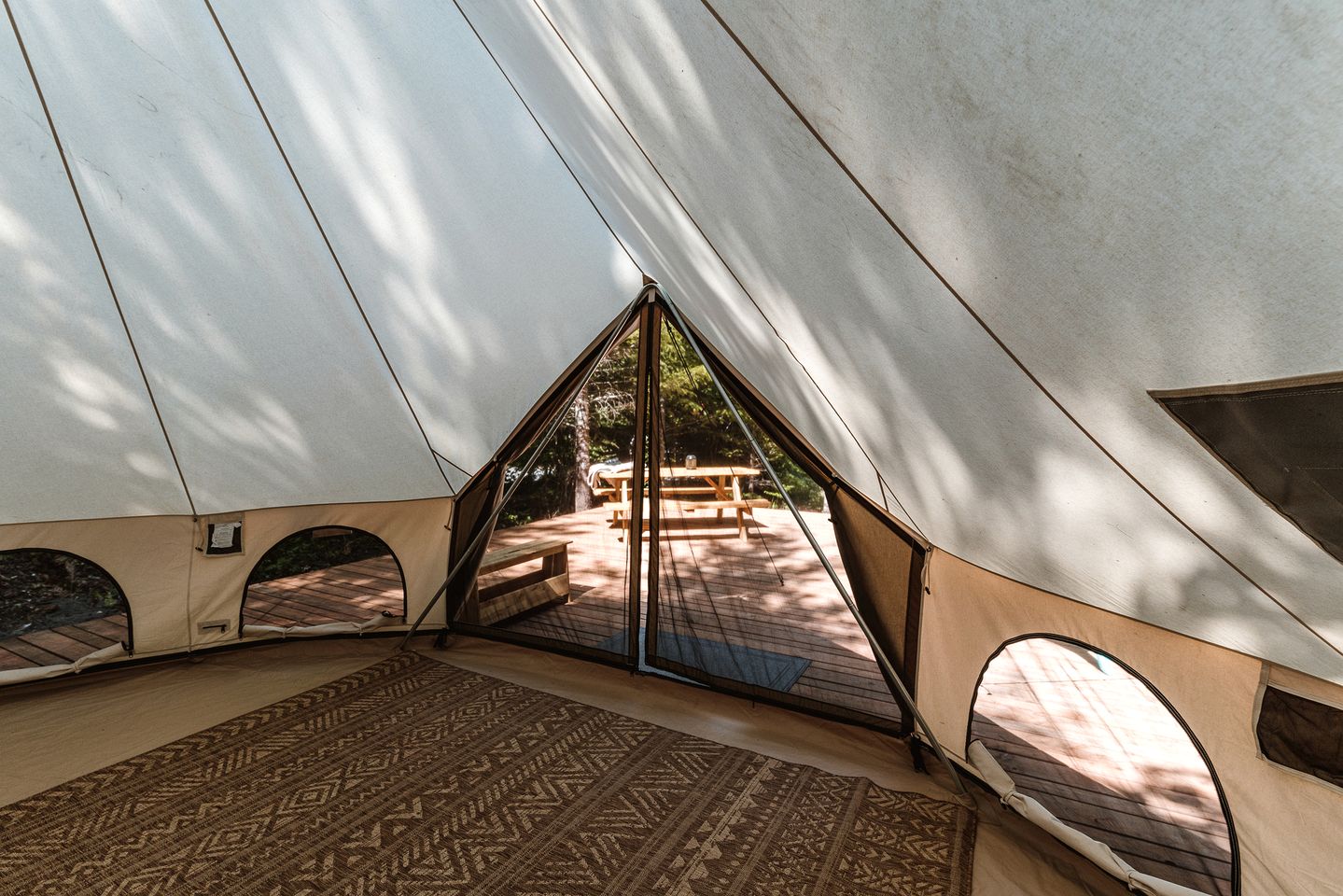 Large and Spacious Double Bell Tents Great for Families in Carson, Washington