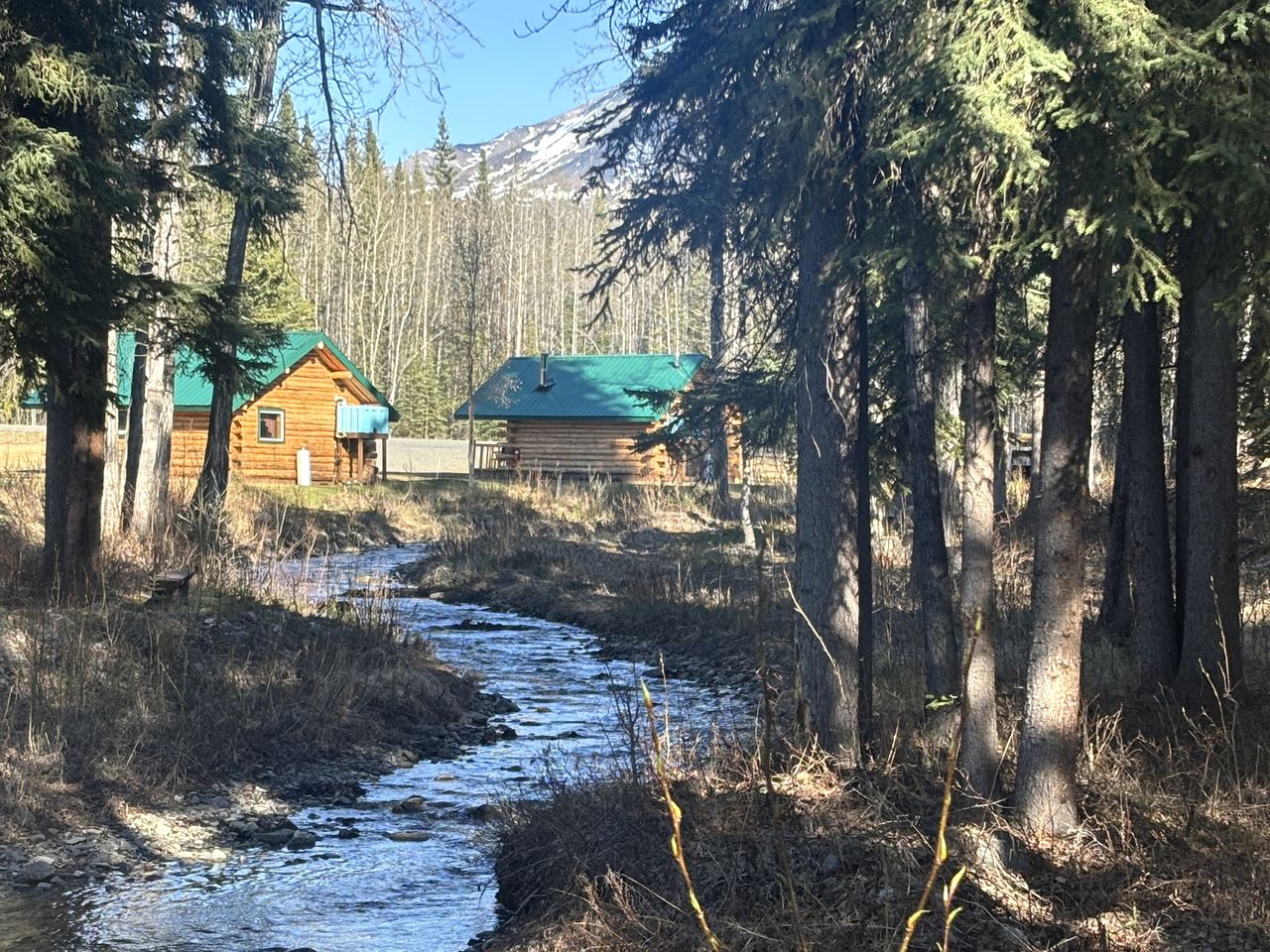Rustic Historic Cozy Creekside Cabin with Steam Sauna near Log Cabin Creek, Tol, Alaska