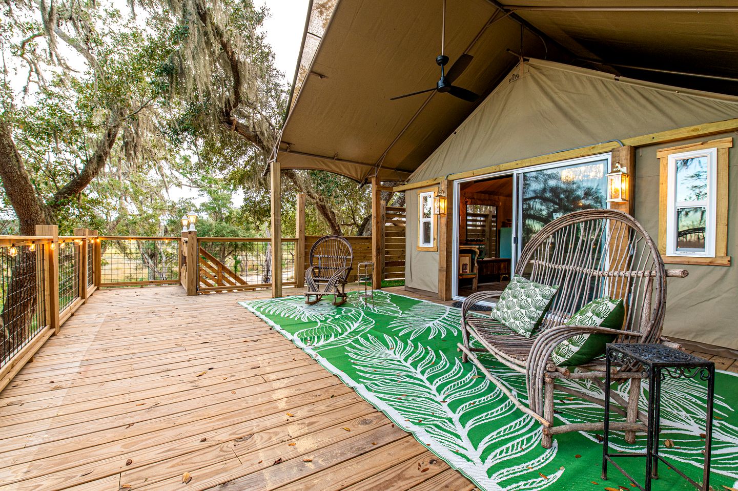 Marsh-View Treehouse Tent Glamping with Private Campsite, Wildlife Watching, BBQ, Fire Pit in Townsend, Georgia