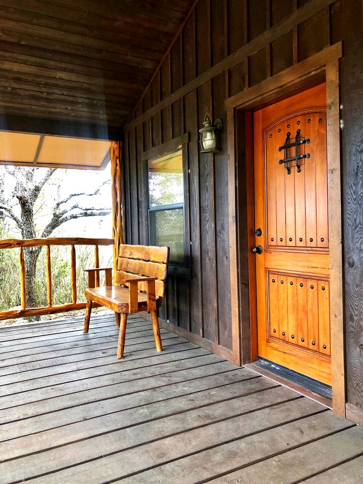 Side by Side Cabins on a Texas Ranch, Perfect for a Family Glamping Getaway from San Antonio