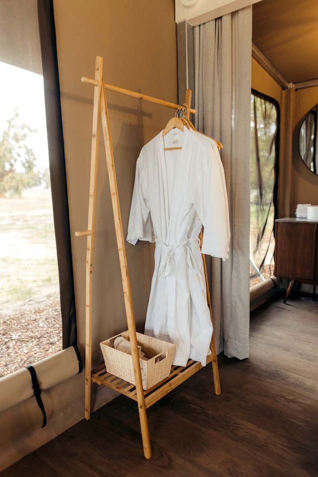 Eco-Luxury Safari Tent Stay with Outdoor Bath & Wellness Lodge near Quindalup, WA