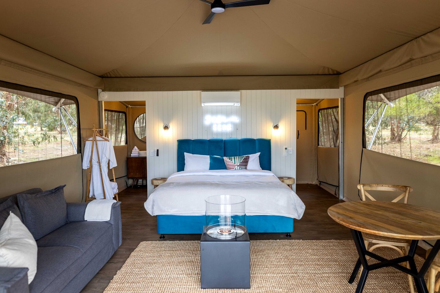 Luxurious Safari Tent with Outdoor Soaking Tub near the Beach in Quindalup, WA