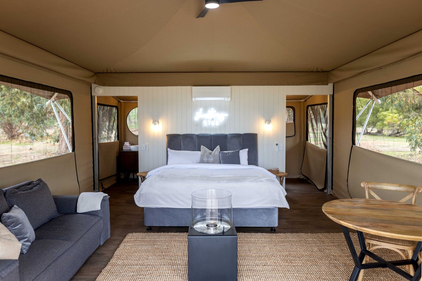 Romantic Eco Safari Tent with Fire Pit & Outdoor Bath in Quindalup, WA