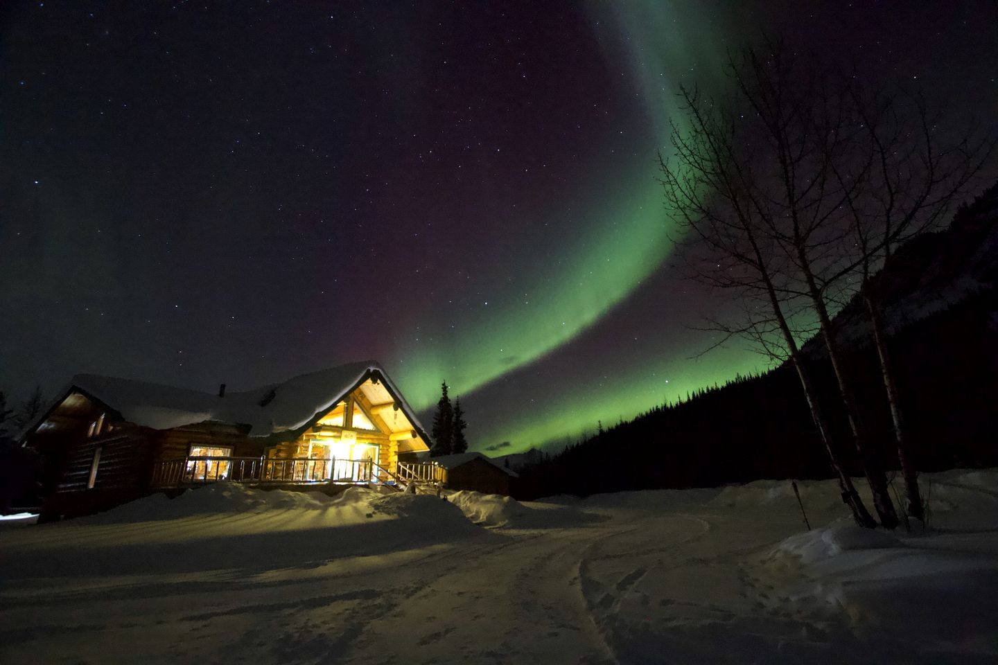 Secluded Rustic Wilderness Lodge & Cabin Retreat with Private Lake, Sauna & Adventure Trails near Tok, Alaska