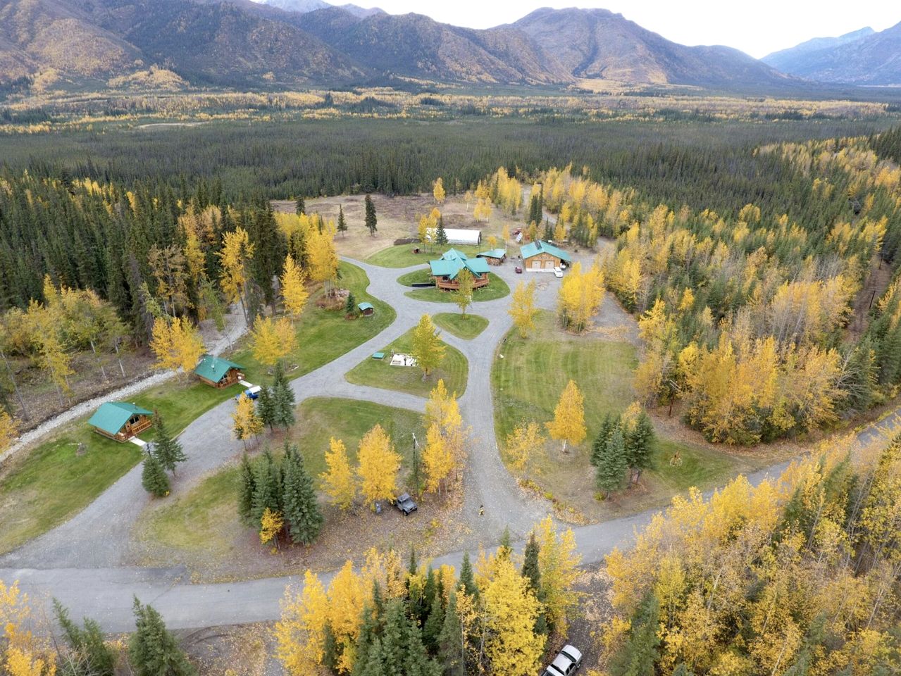 Secluded Rustic Wilderness Lodge & Cabin Retreat with Private Lake, Sauna & Adventure Trails near Tok, Alaska