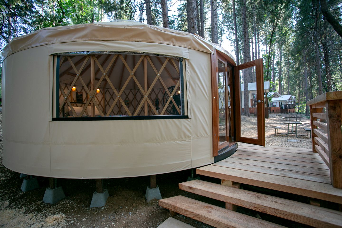 Beautiful Yurt Nestled in the Trees of a Wonderful Campground for an Unforgettable Glamping Getaway in Nevada City, California