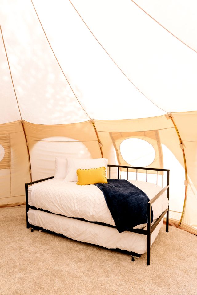 Incredible Spacious Bell Tent for Eco-Friendly Family Glamping near West Yellowstone in Island Park, Idaho