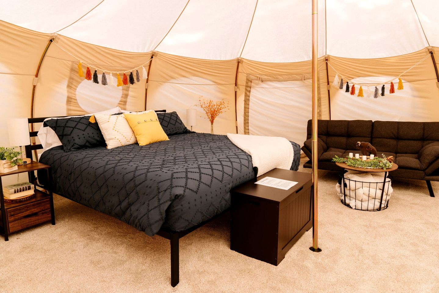 Luxurious Family-Sized Bell Tent near Yellowstone for an Amazing Glamping Getaway in Island Park, Idaho