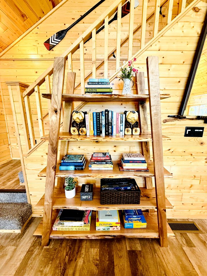 Group Lake Cabin with Ping Pong Table Loaded with Kayaks in Wisconsin