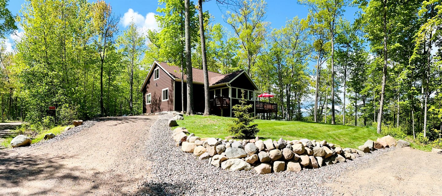 Group Lake Cabin with Ping Pong Table Loaded with Kayaks in Wisconsin