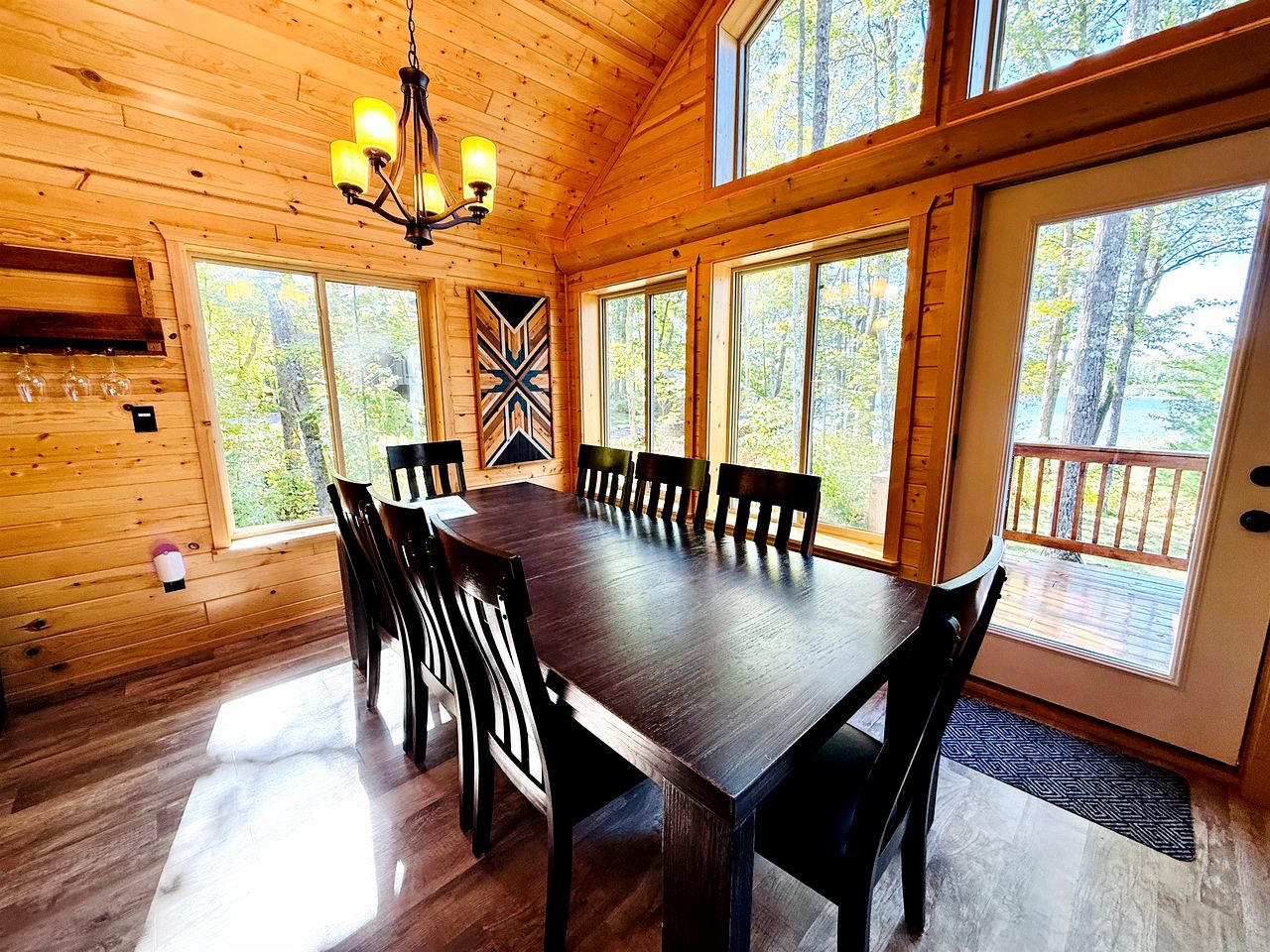 Group Lake Cabin with Ping Pong Table Loaded with Kayaks in Wisconsin