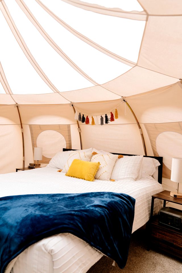 Gorgeous Bell Tent for a Couples Glamping Escape to West Yellowstone in Island Park, Idaho