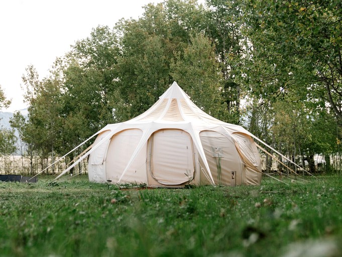 Magical Bell Tent on an Eco-Friendly Glamping Retreat for a Romantic Escape in Island Park, Idaho