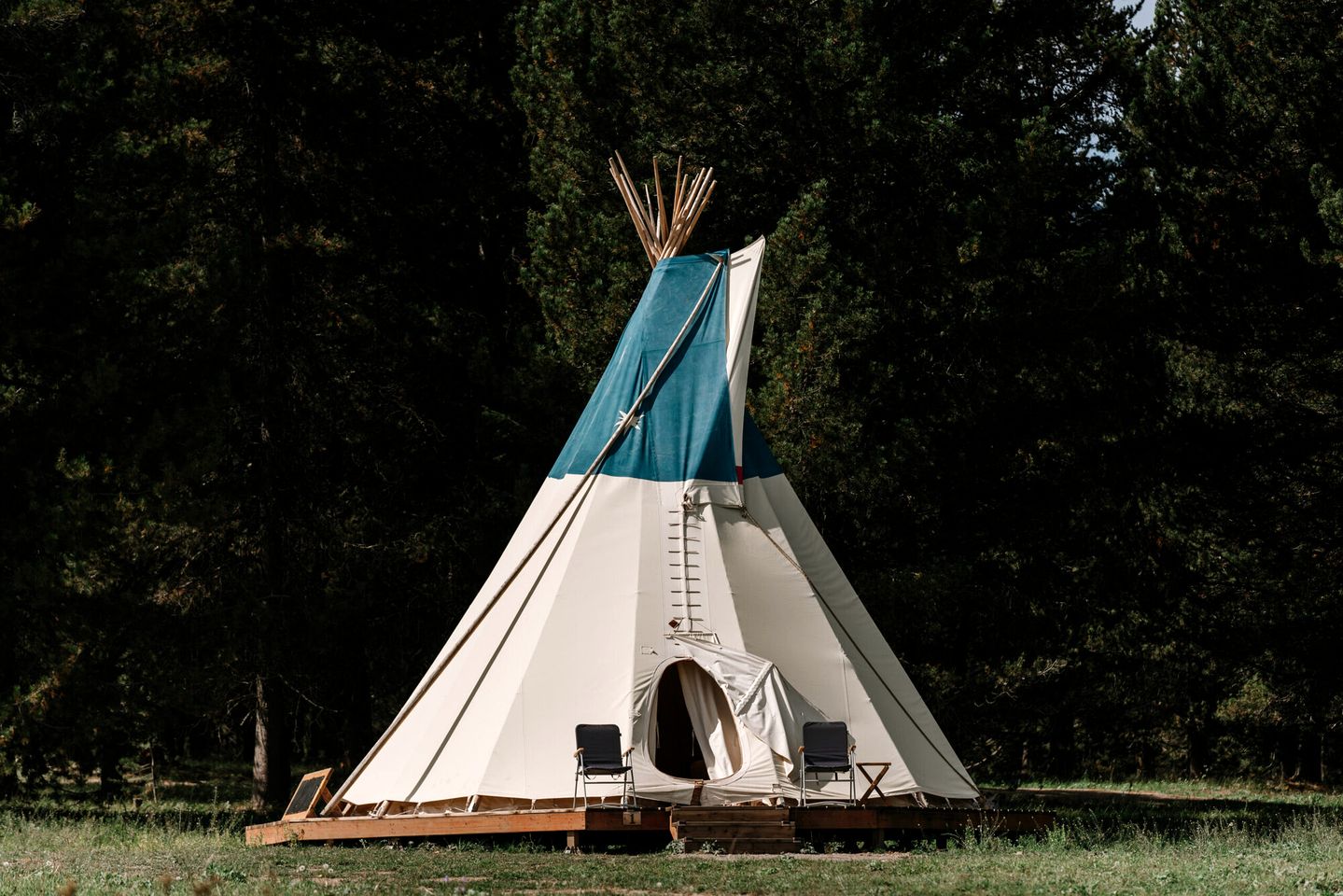 Luxurious Pet-Friendly Tipi on an Eco-Friendly Glamping Retreat for Family Vacations in Island Park, Idaho